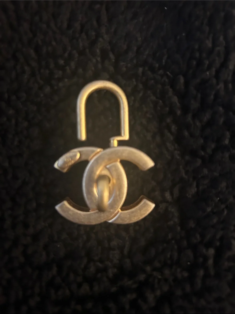 CHANEL Small Luxury Costume Interlocking CC Padlock With Mini Key Charm